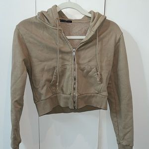 Brandy Melville cropped zip up